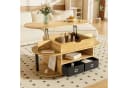 Furnishings Home Couchtisch mit Hebefunktion und Stauraum Holzoptik Schwarz Bild 1