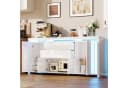 Gdood Sideboard mit 4 Türen, LED Hochglanz 160x35x75cm Bild 1