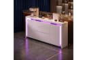Gdood Sideboard mit 4 Türen, LED Hochglanz 160x35x75cm Bild 2