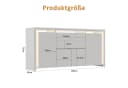 Gdood Sideboard mit 4 Türen, LED Hochglanz 160x35x75cm Bild 4