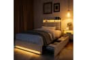 Furnishings Home LED Polsterbett 90x200 cm mit Stauraum und LED-Beleuchtung Bild 2