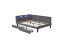 Gdood Polsterbett LED-Beleuchtung 140x200 cm Samtstoff Bild 1