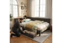 Gdood Polsterbett LED-Beleuchtung 140x200 cm Samtstoff Bild 5