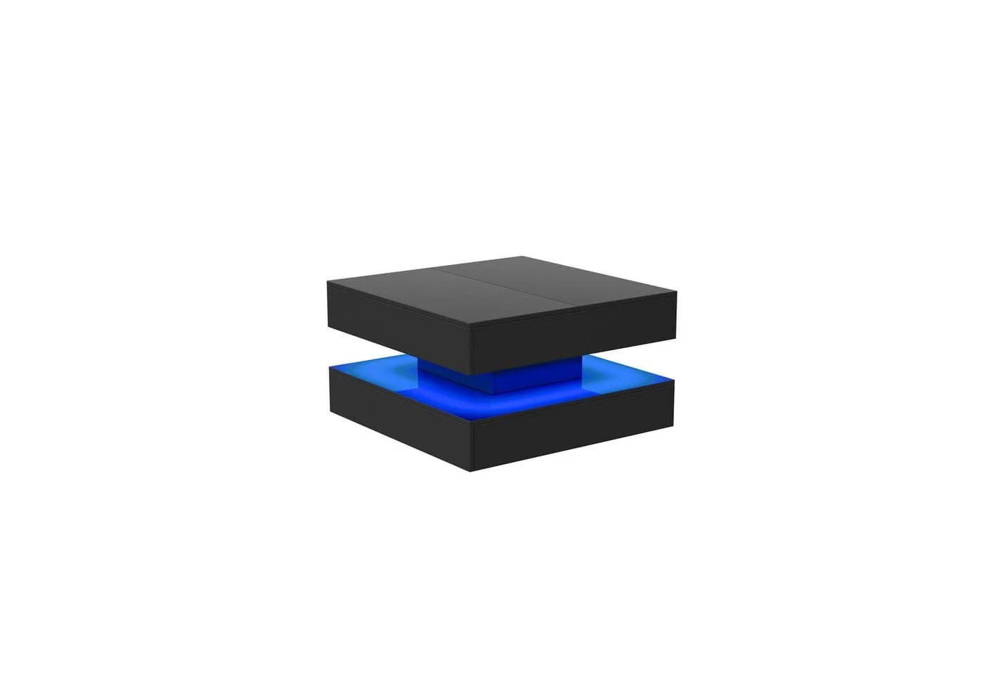 Furnishings Home LED-Couchtisch Schwarz Hochglanz mit Stauraum - Bild 5