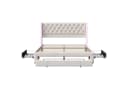 Furnishings Home Polsterbett Stauraumbett Doppelbett 160x200 cm mit LED-Beleuchtung und Samt Bild 4