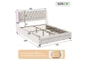Furnishings Home Polsterbett Stauraumbett Doppelbett 160x200 cm mit LED-Beleuchtung und Samt Bild 5