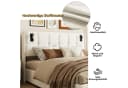 Gdood Polsterbett 140x200 cm Beige Samt Stauraum LED Bild 4
