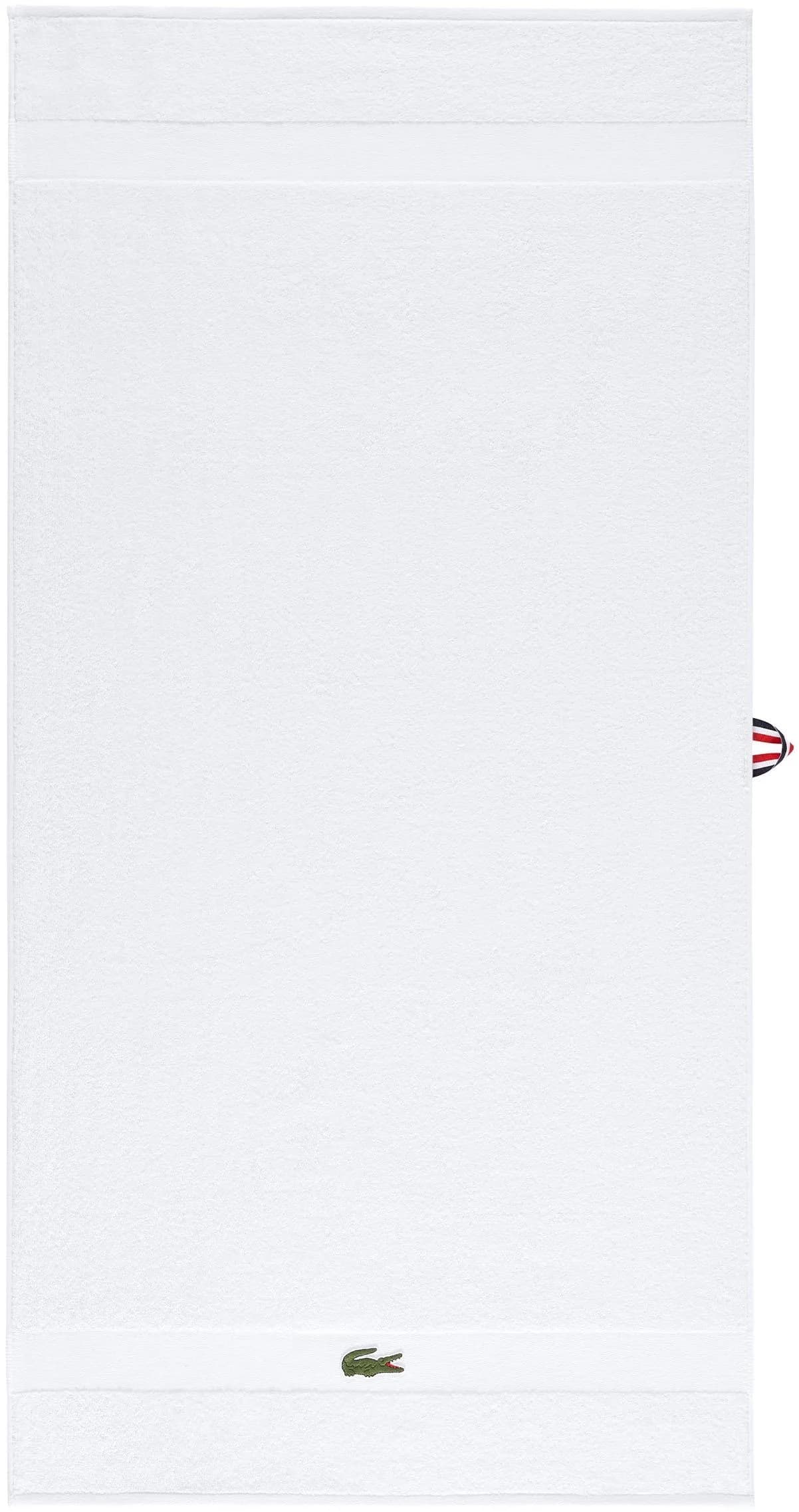 LACOSTE Handtuch LCASUAL Weiß Frottier Baumwolle