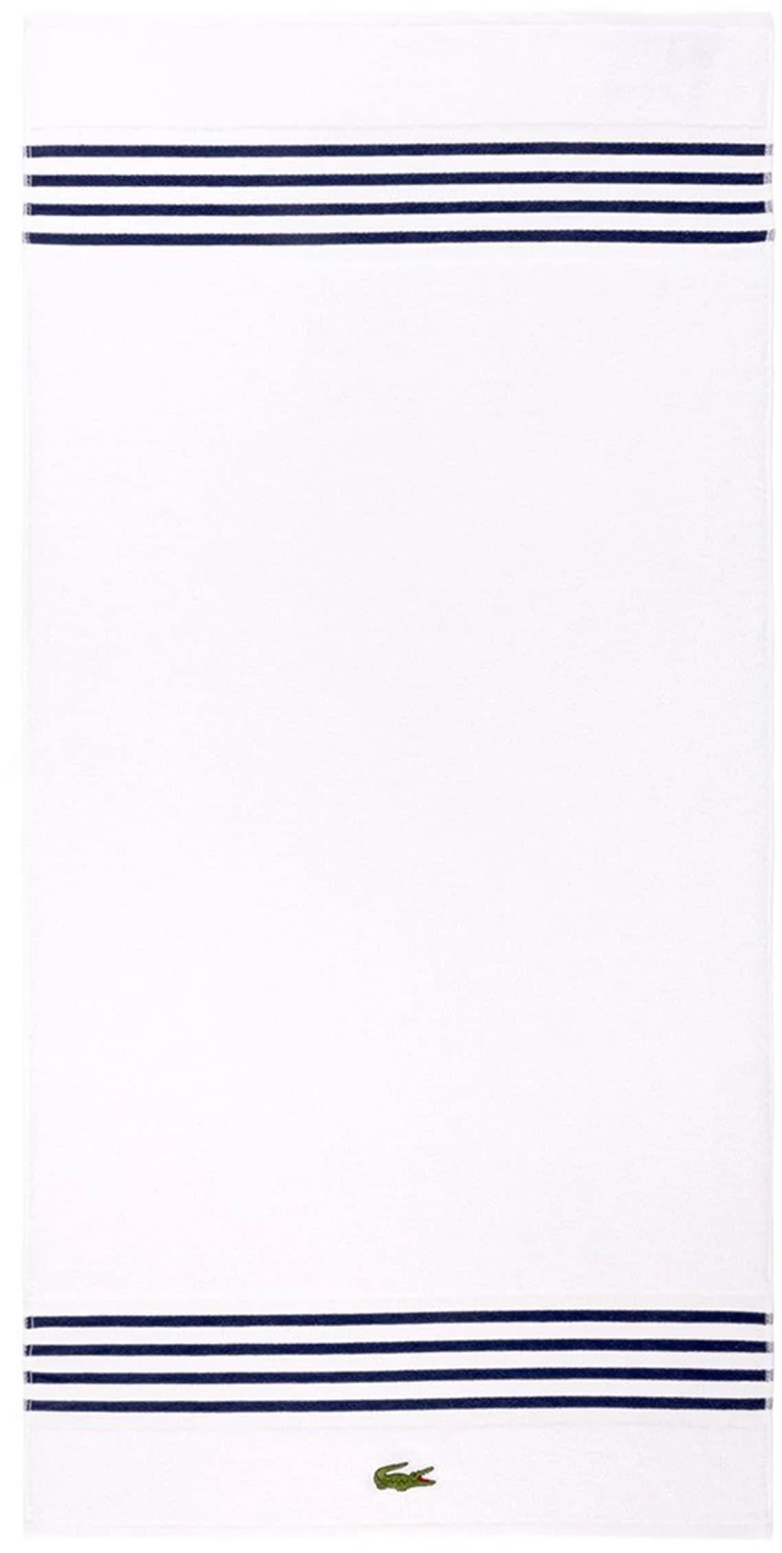LACOSTE Duschtuch LCOURTLI Marine Frottier mit Logo