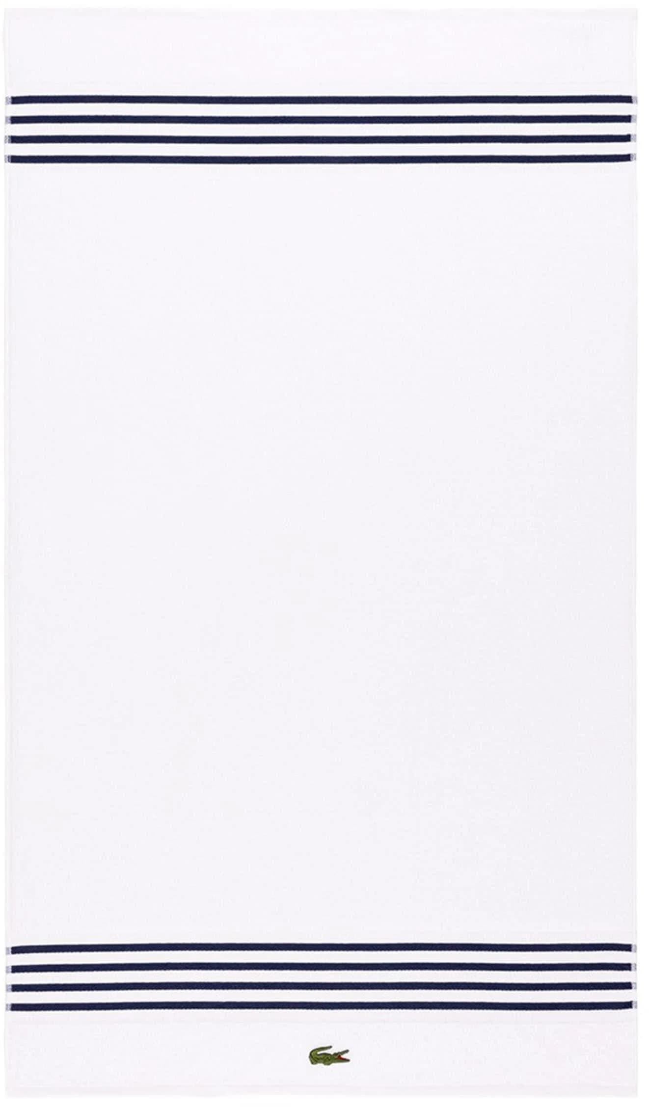 LACOSTE Badetuch LCOURTLI Marine Frottier mit Logo