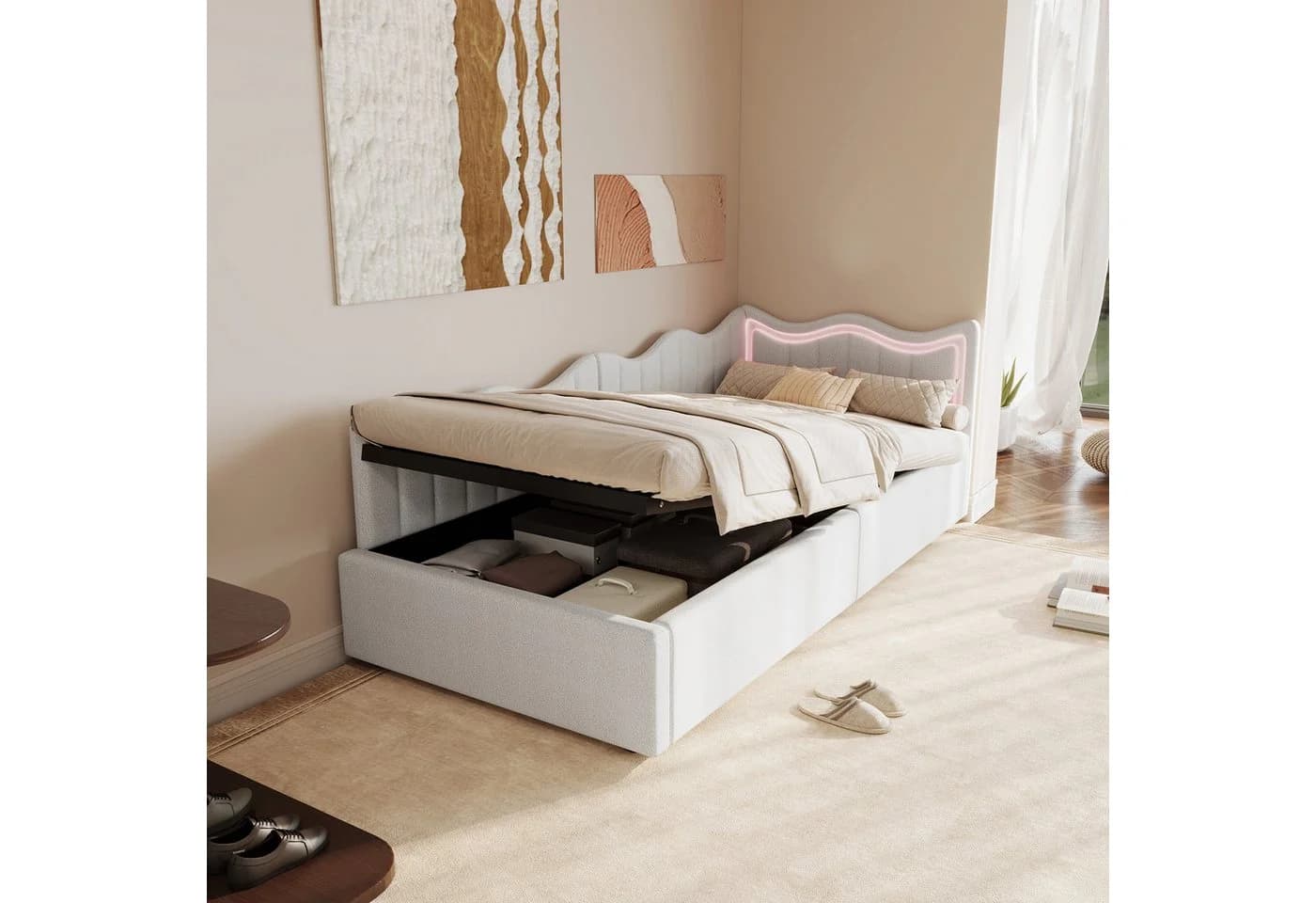ADWOLT Schlafsofa mit LED-Beleuchtung und Stauraum - Bild 4