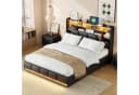 ADWOLT Stauraumbett Schwarz mit LED, USB & Lattenrost Bild 2