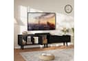 FUROKOY TV-Schrank Lowboard Schwarz mit 2 Schubladen und Rattan-Türen Bild 4