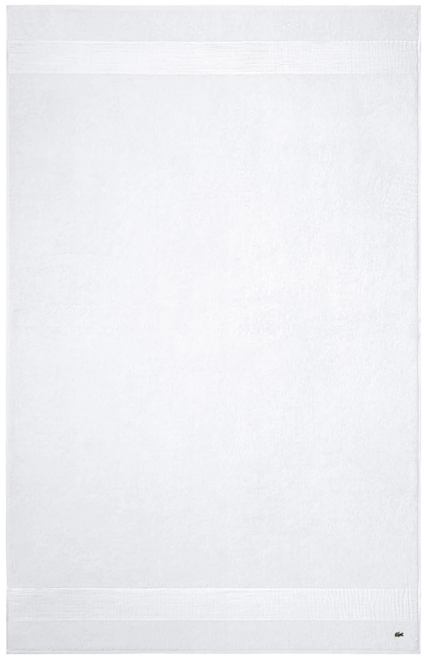 LACOSTE Badetuch LLECROCO Weiß Frottier 100x150cm