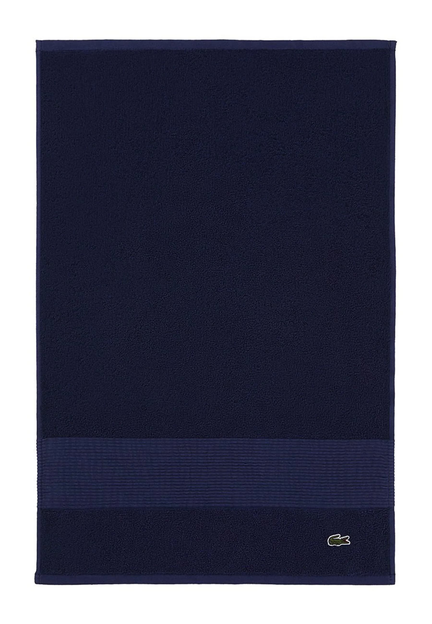LACOSTE Gästehandtuch LLECROCO Marine Frottier Baumwolle