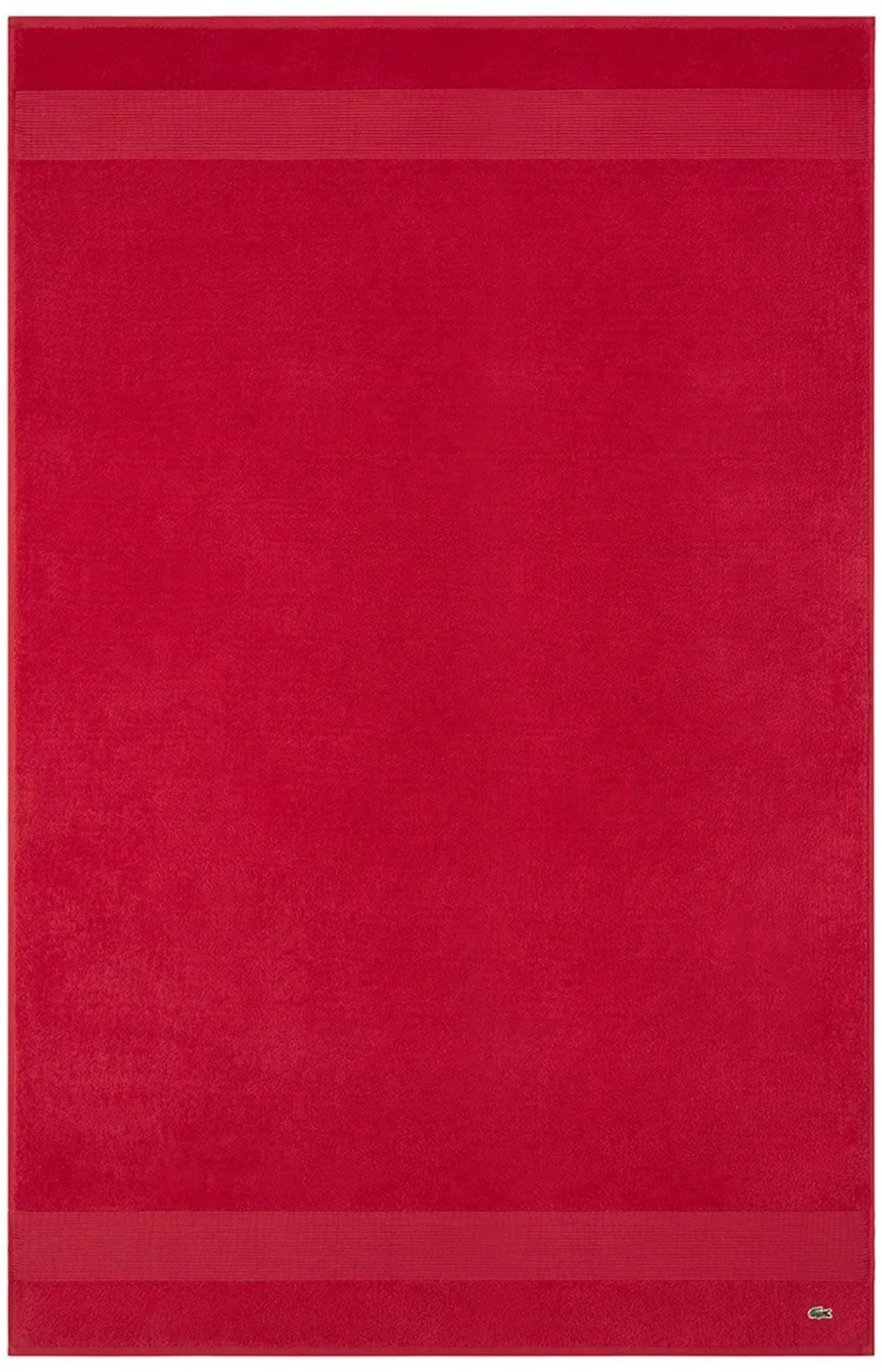 LACOSTE Badetuch LLECROCO Rot 100x150cm Frottier