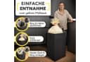 HANDFILL Flaschensammler Wäschekorb & Müllsackständer 70L Gelber Sack mit Deckel Stoffumrandung Bild 3