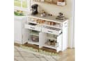 FUROKOY Sideboard Weiß 4 Türen 2 Schubladen Bild 3