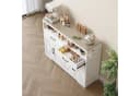 FUROKOY Sideboard Weiß 4 Türen 2 Schubladen Bild 5