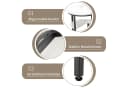FUROKOY Couchtisch 2er Set Schwarz Marmoroptik Runder Quadratischer Tisch Bild 4