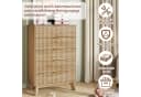 FUROKOY Kommode 5 Schubladen Naturholz mit Metallgriff Bild 5