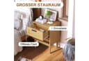 ADWOLT Nachttisch 2er Set Eiche Holz mit Schubladen Bild 1