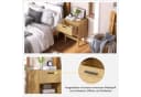 ADWOLT Nachttisch 2er Set Eiche Holz mit Schubladen Bild 4
