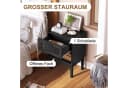 ADWOLT Nachttisch 2er Set Schwarz Holz mit Schubladen Bild 1