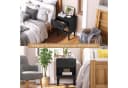 ADWOLT Nachttisch 2er Set Schwarz Holz mit Schubladen Bild 3