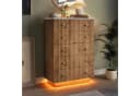 ADWOLT Sideboard Kommode mit 5 Schubladen und LED-Beleuchtung Natur Bild 1