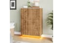 ADWOLT Sideboard Kommode mit 5 Schubladen und LED-Beleuchtung Natur Bild 2