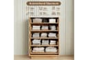 ADWOLT Sideboard Kommode mit 5 Schubladen und LED-Beleuchtung Natur Bild 5