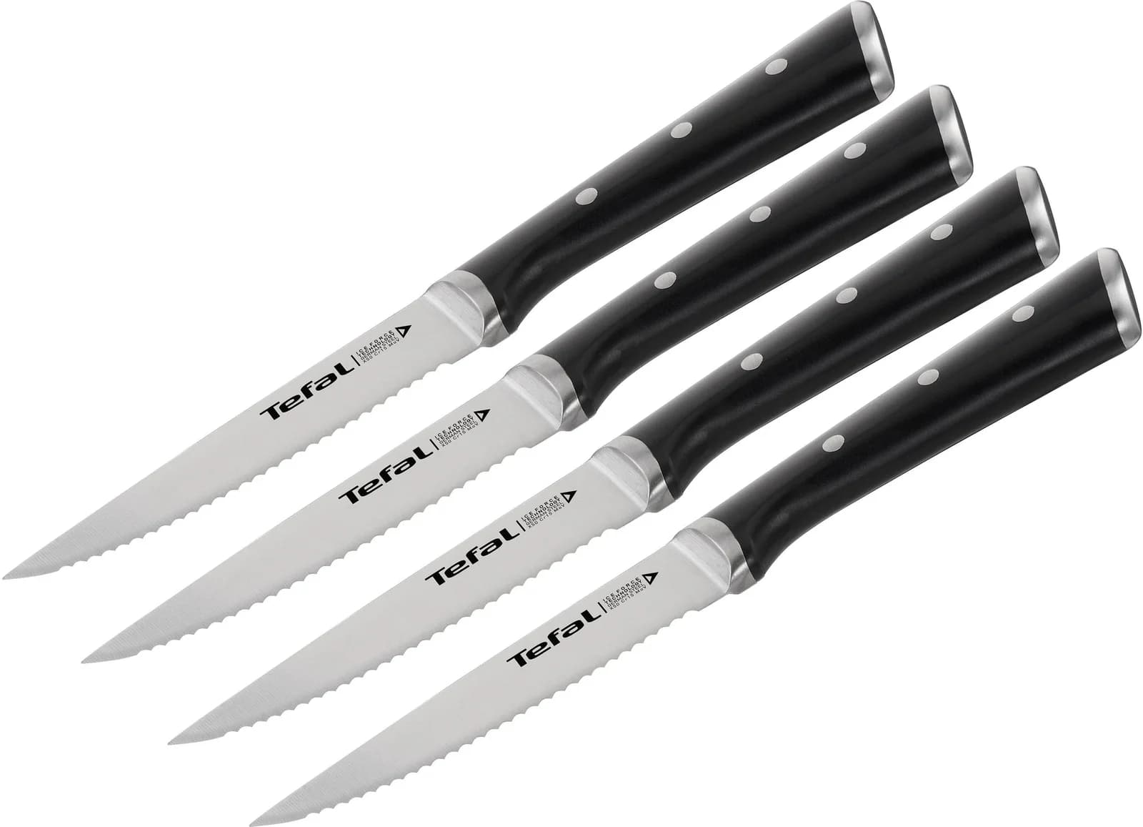 Steakbesteck TEFAL Ice Force Schwarz 4 Stk. Edelstahl