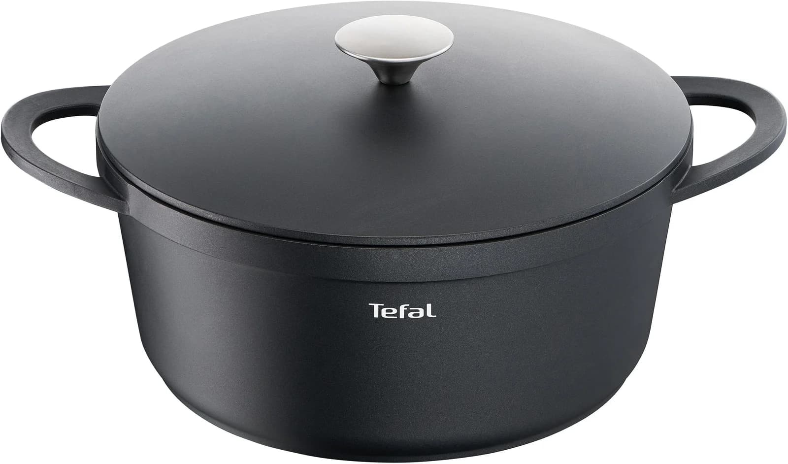 Tefal Trattoria Bräter mit Deckel, schwarz, Antihaftversiegelung, Induktion