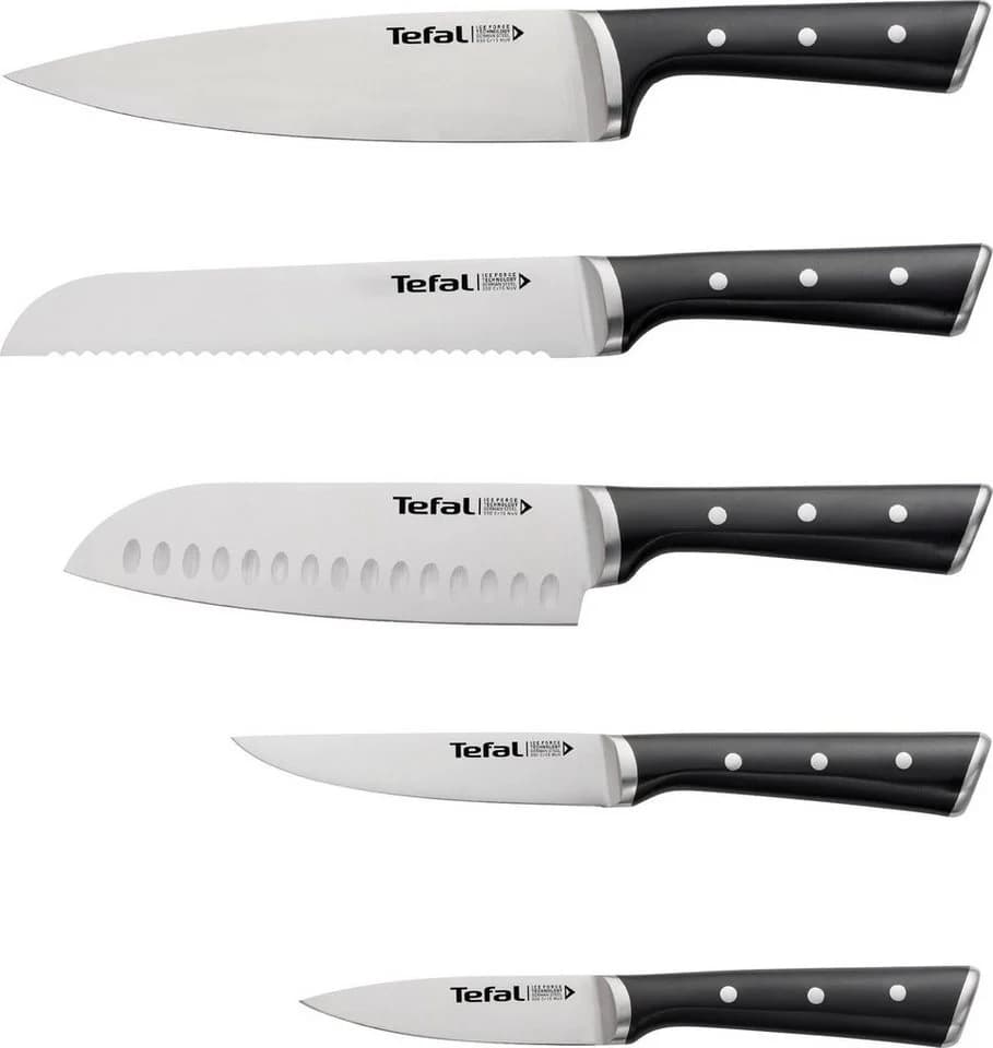 Messerblock TEFAL Ice Force Silber Edelstahl/Holz 5-tlg. - Bild 5