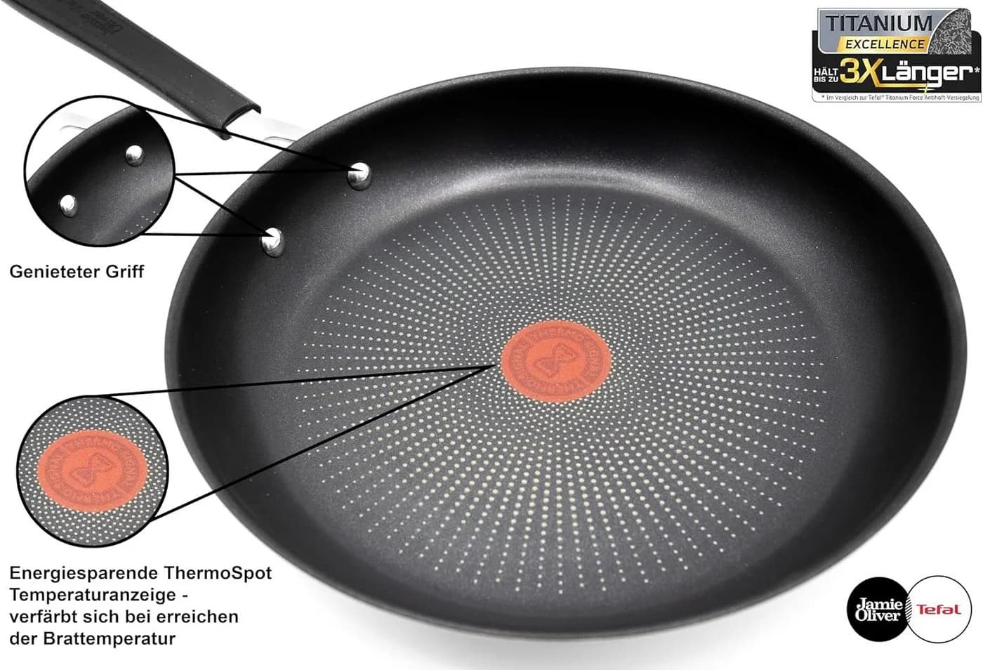 Tefal Pfannen-Set Jamie Oliver 4-tlg. Edelstahl Silber - Bild 4