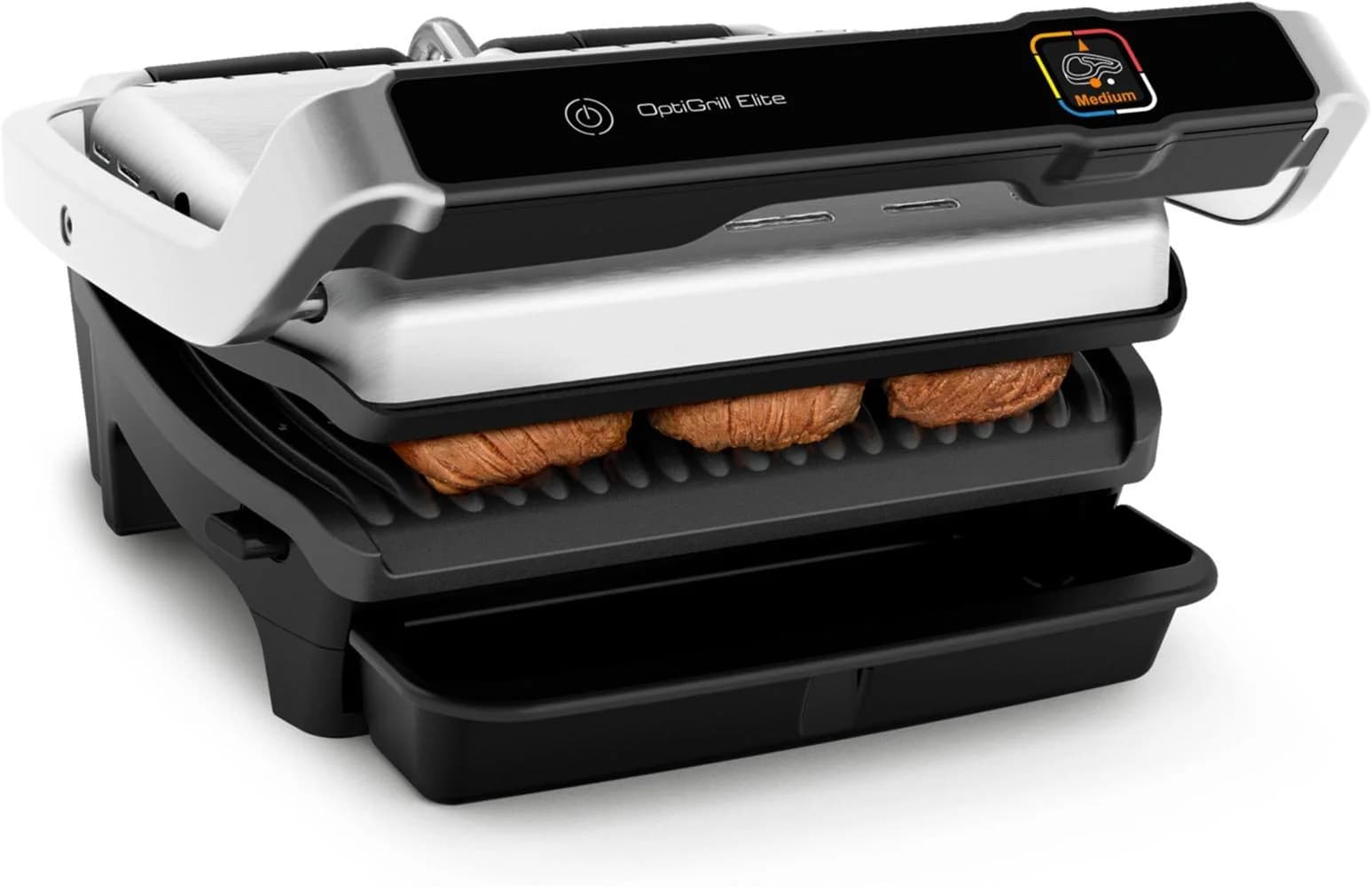TEFAL Kontaktgrill GC750D OptiGrill Elite 12 Programme Grillboost-Funktion