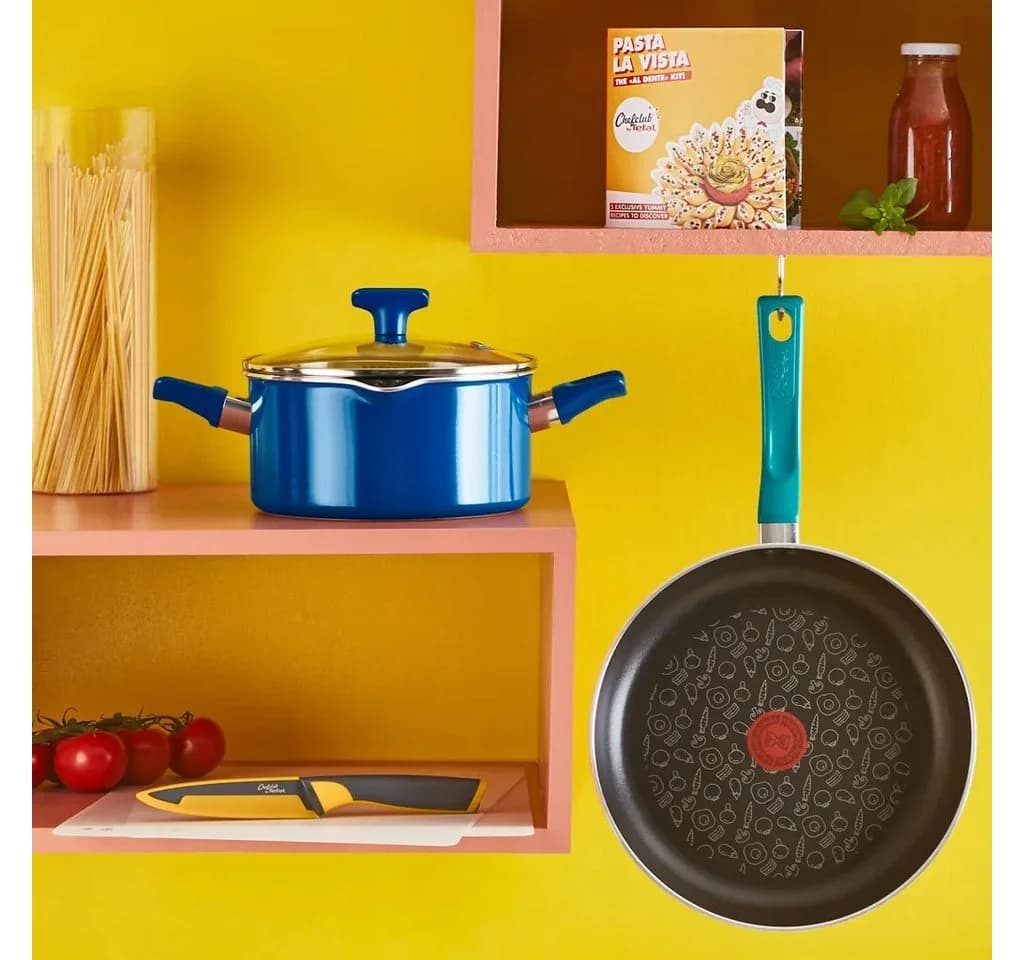 Tefal Pasta La Vista Kochgeschirr-Set 6-tlg. Aluminium mit Siebdeckel - Bild 4