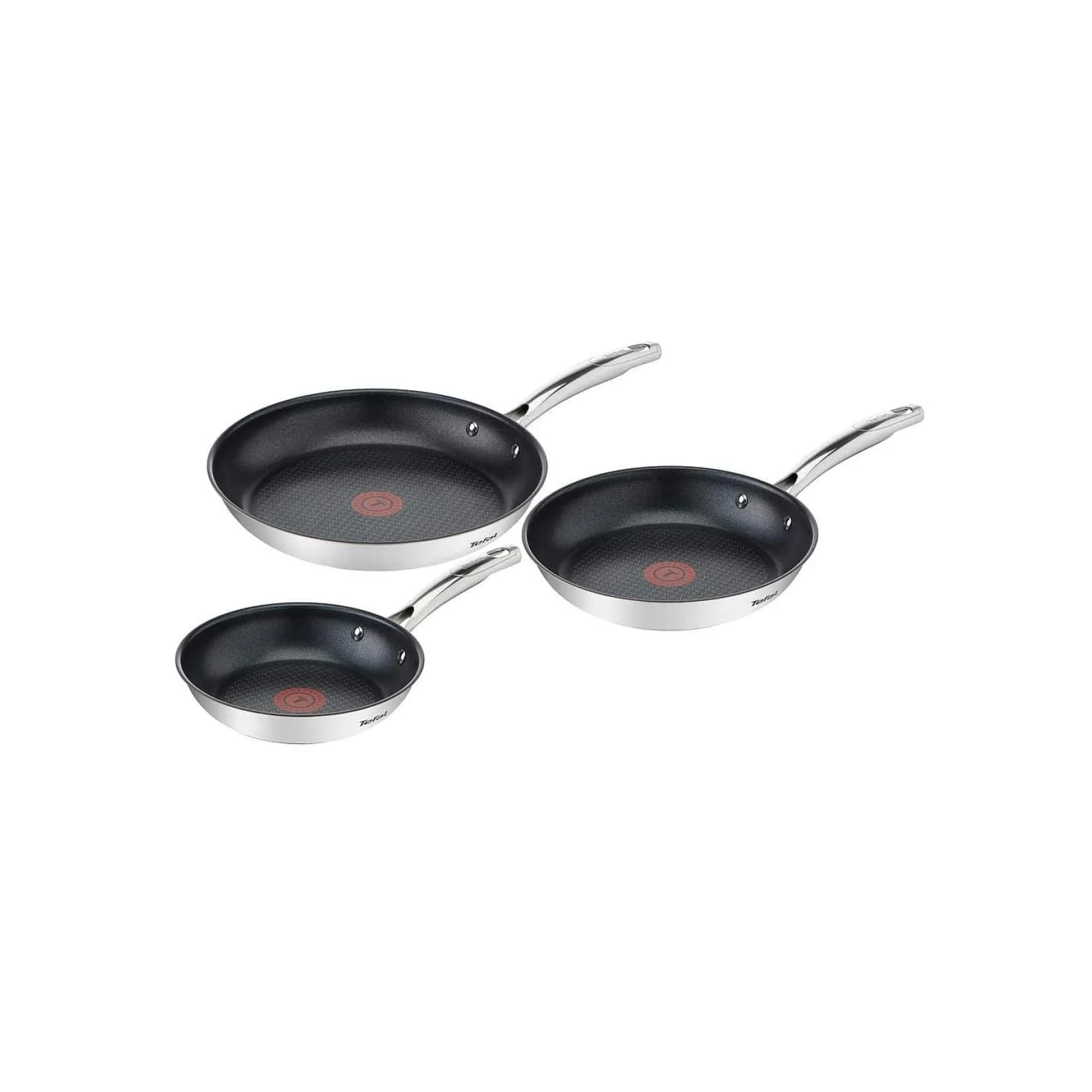 TEFAL Duetto+ Pfannenset 3-tlg. Antihaftversiegelung Thermo-Signal Edelstahl