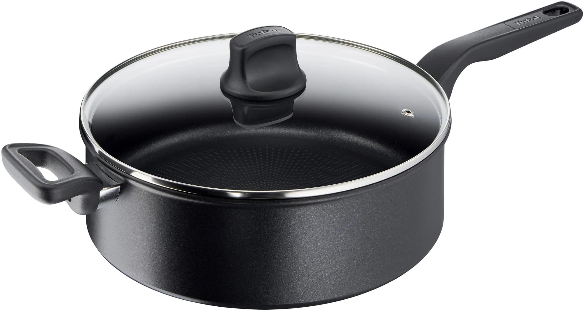 Tefal Hard Titanium Pro Schmorpfanne 28 cm Induktionspfanne Schwarz