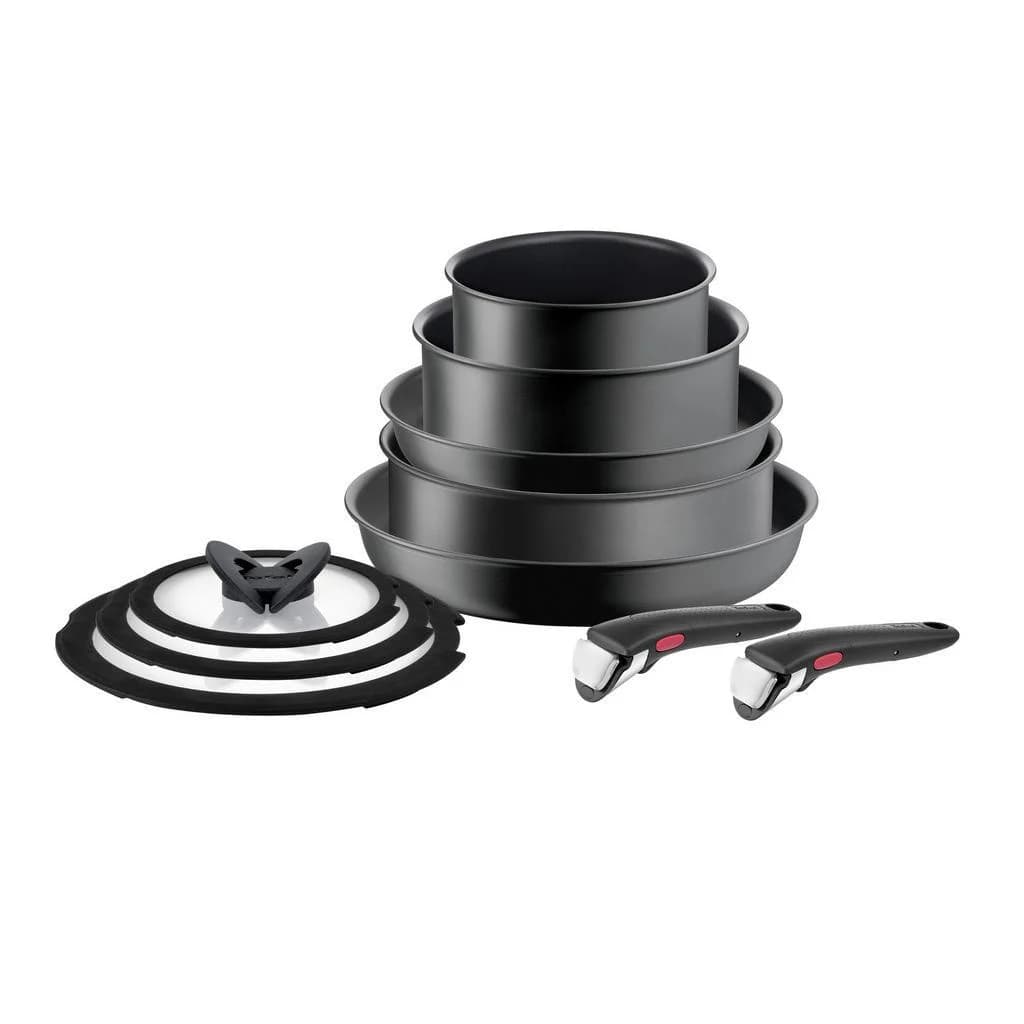 Tefal Pfannenset Ingenio Ultimate 10-teilig Dunkelgrau Metall