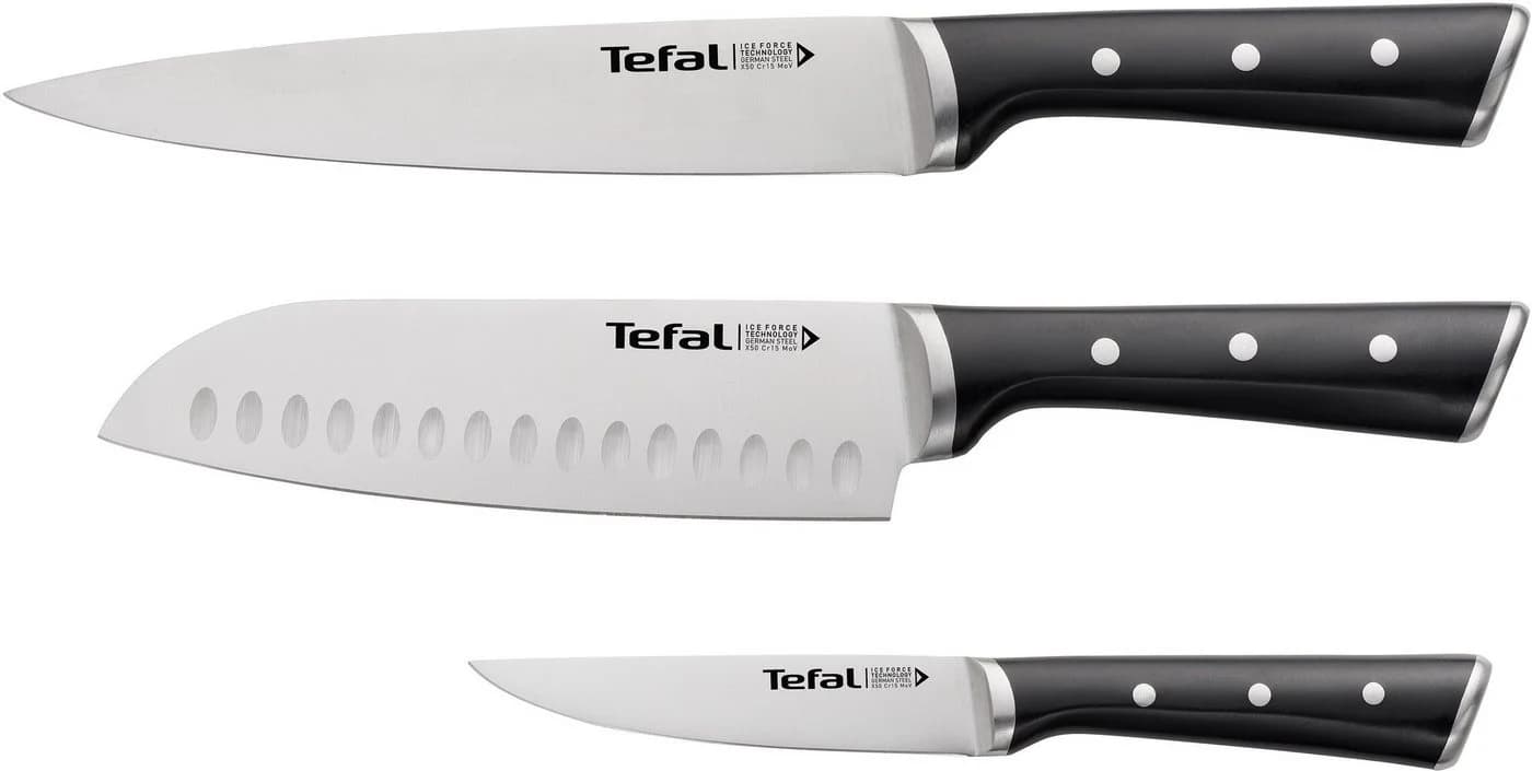 TEFAL Ice Force Messer-Set 3-tlg. Edelstahl Schwarz - Bild 2