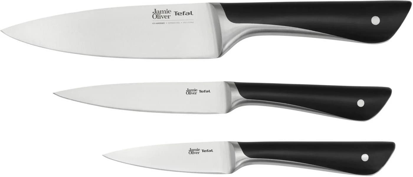 Messer-Set TEFAL Jamie Oliver 3-tlg. Schwarz/Grau Edelstahl - Bild 2