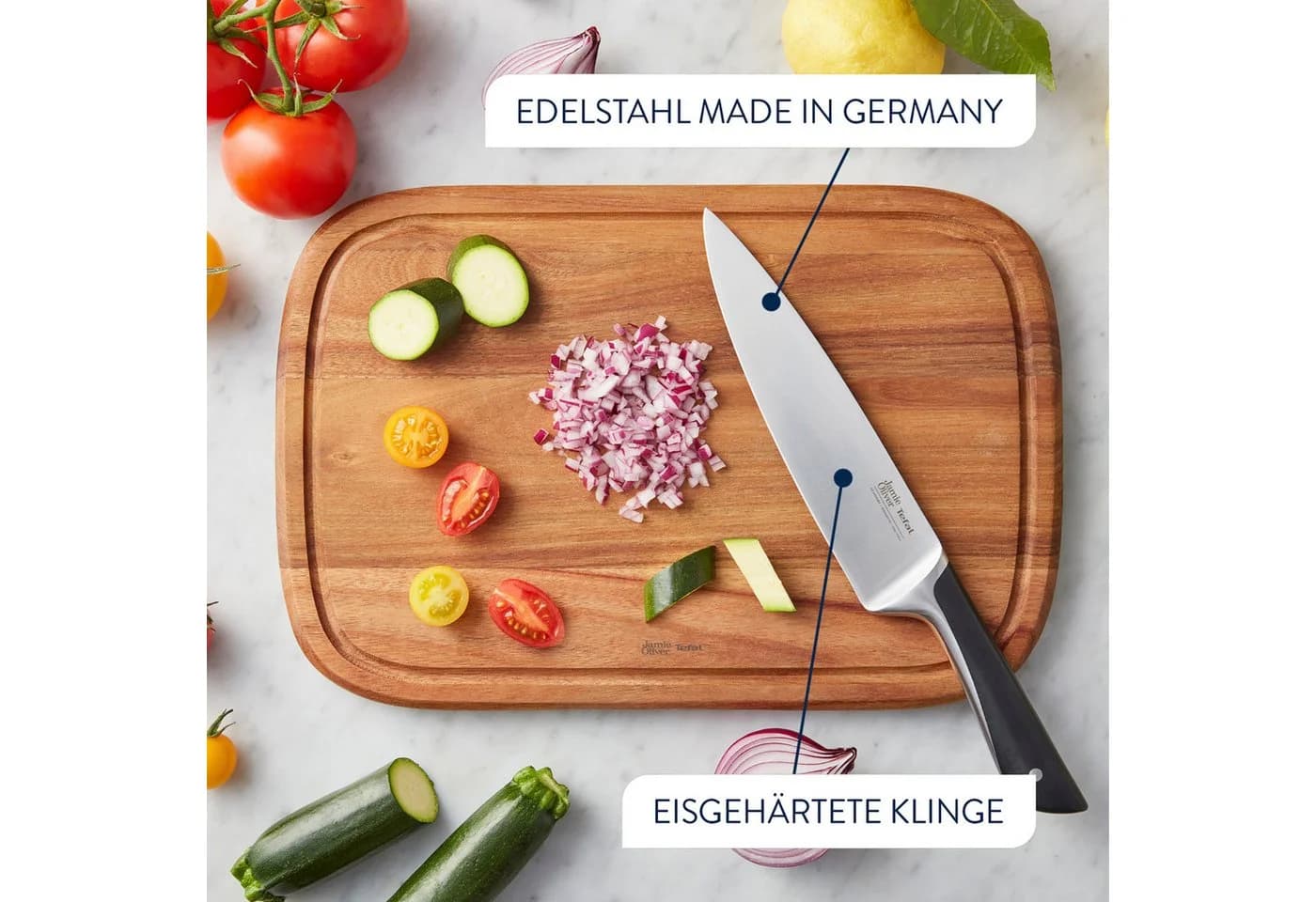 Messer-Set TEFAL Jamie Oliver 3-tlg. Schwarz/Grau Edelstahl - Bild 3