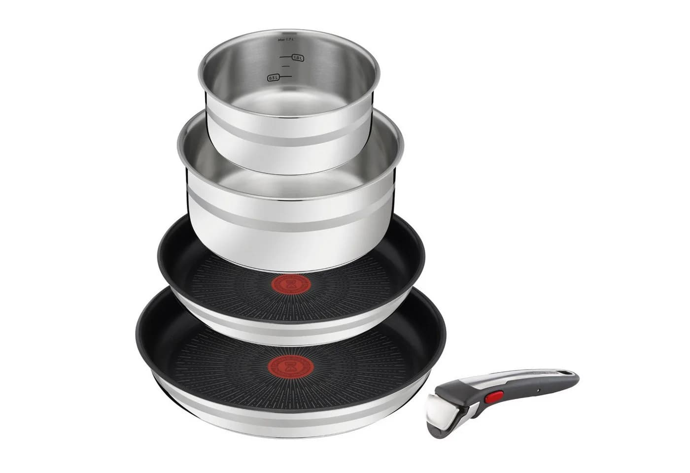 Tefal Pfannen-Set Jamie Oliver Ingenio G6 Silber 28cm