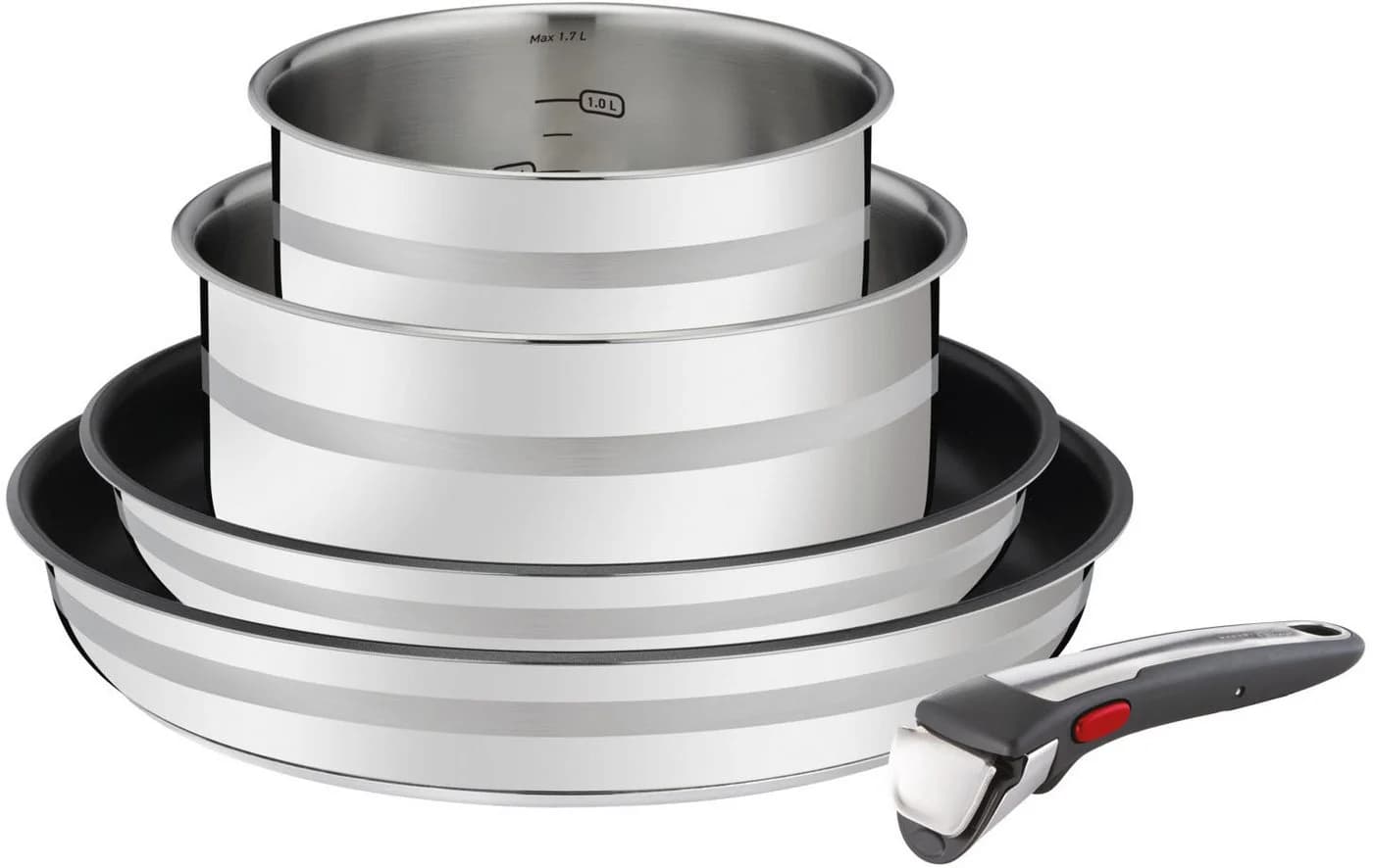 Tefal Pfannen-Set Jamie Oliver Ingenio G6 Silber 28cm - Bild 2