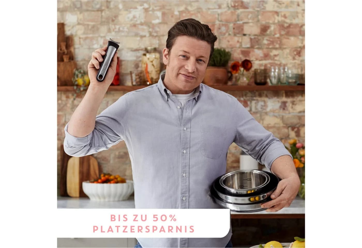 Tefal Pfannen-Set Jamie Oliver Ingenio G6 Silber 28cm - Bild 4