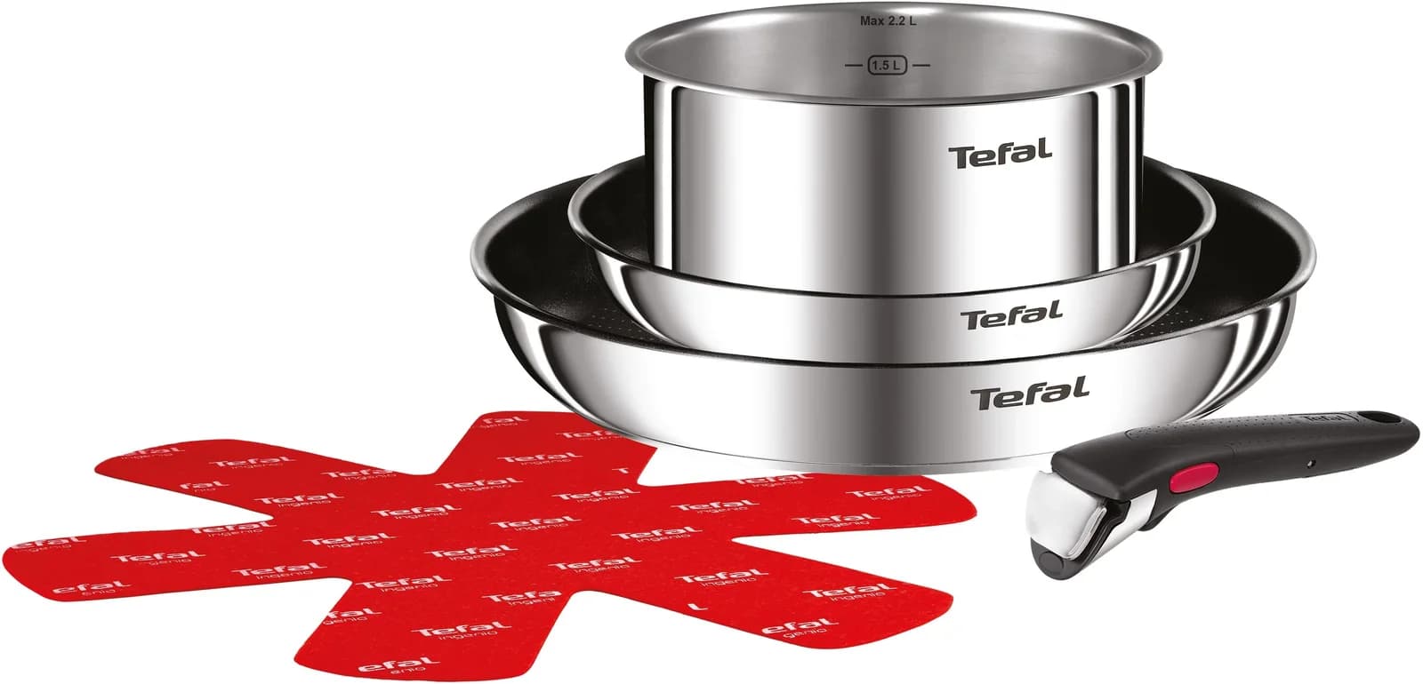 TEFAL Ingenio Emotion Pfannenset Edelstahl Antihaftversiegelung Induktion