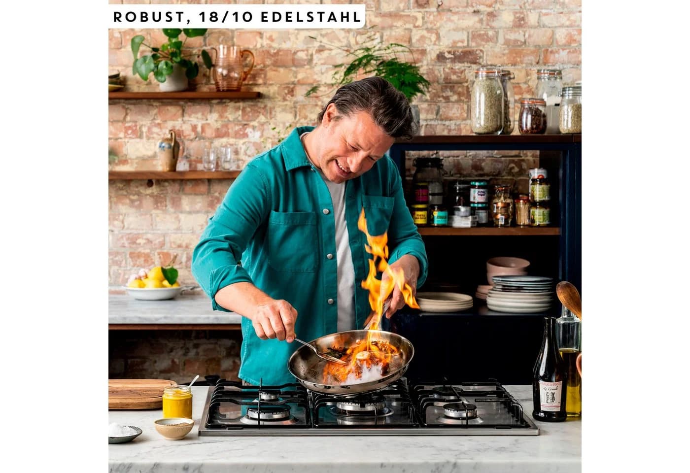Tefal Bratpfanne Jamie Oliver Cook Smart Edelstahl 18/10 Induktion