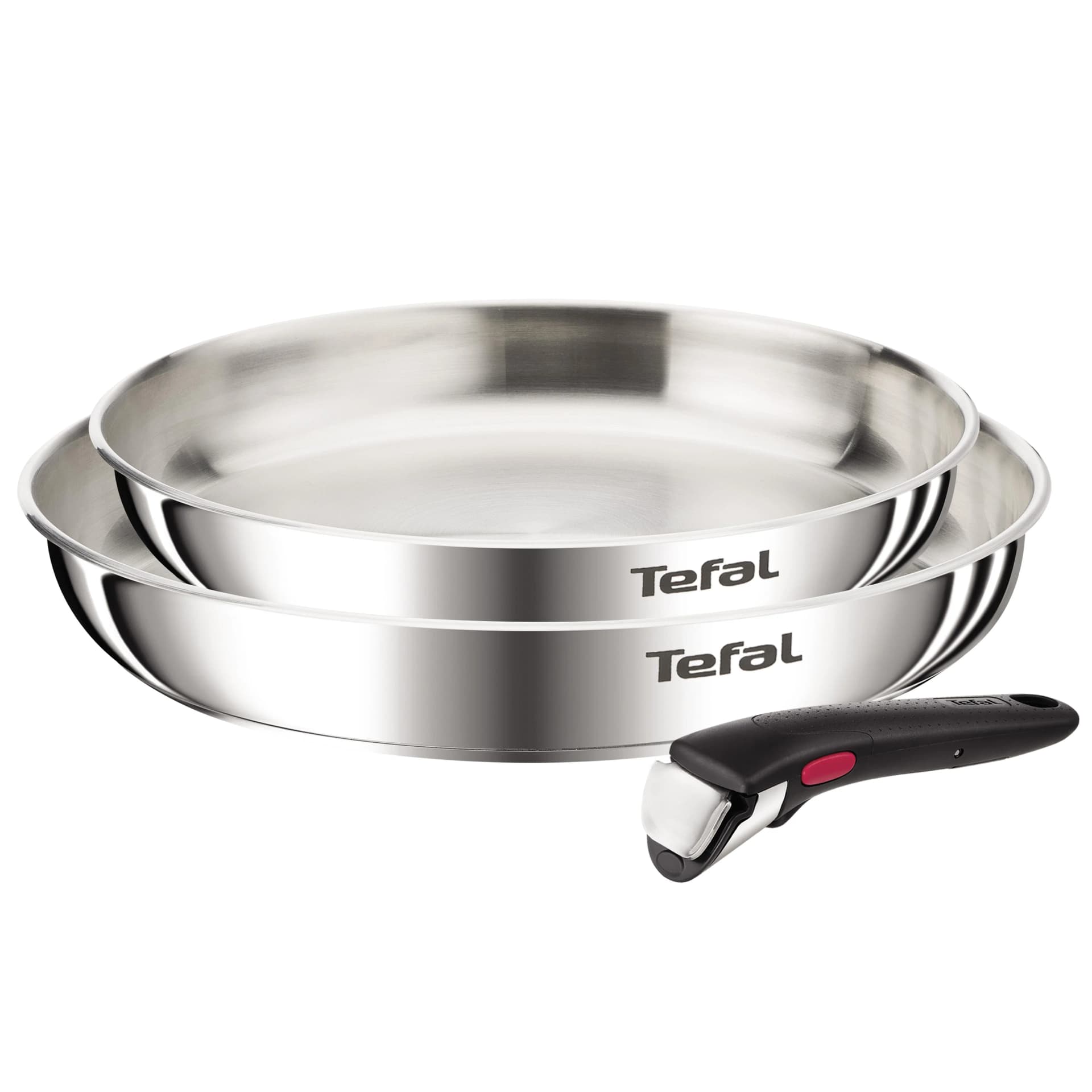 TEFAL Ingenio Emotion Pfannen-Set 3-tlg. Edelstahl mit abnehmbarem Griff